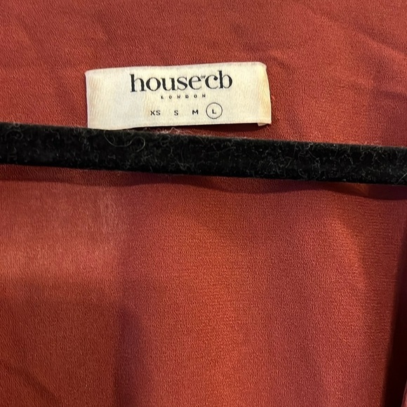 House of CB Burgundy Floral Dress - Picture 2 of 6